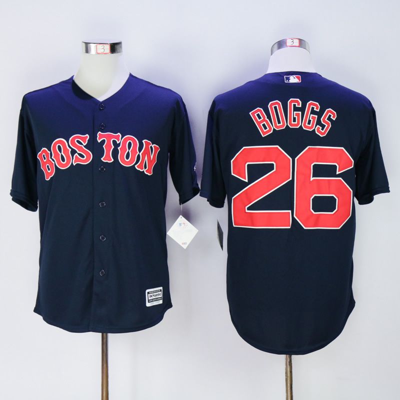 Men Boston Red Sox #26 Boggs Blue MLB Jerseys->boston red sox->MLB Jersey